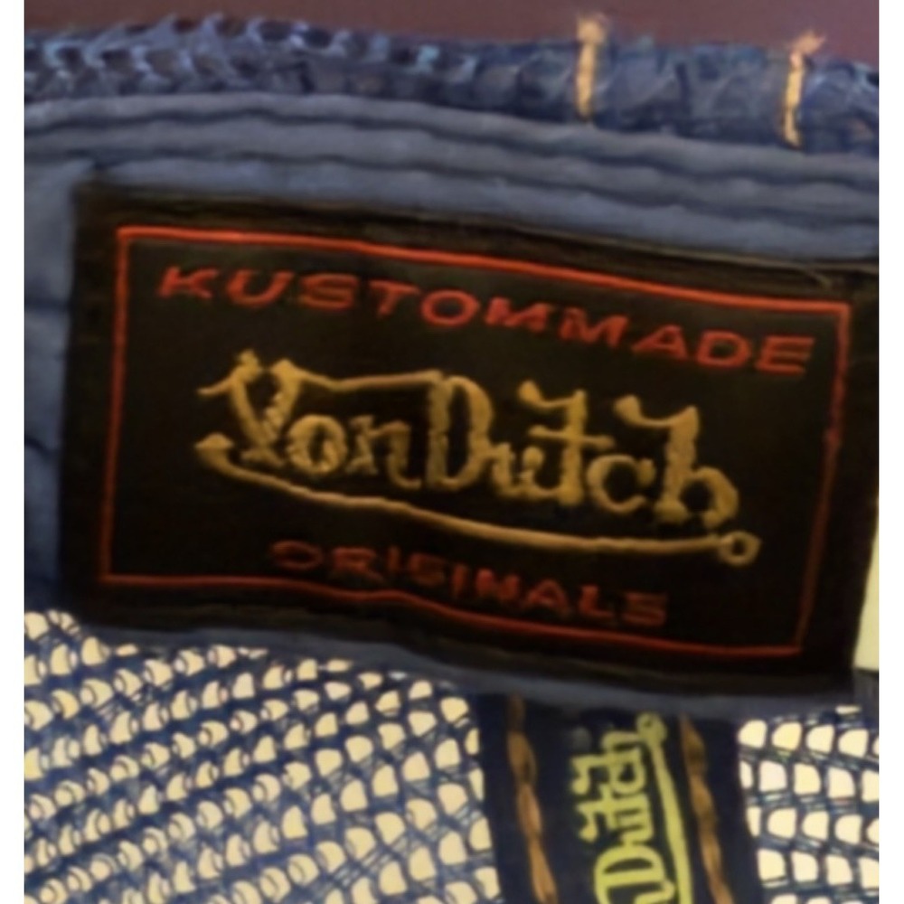 Vintage Von Dutch Trucker Hat Terry Towel USA Map Paris Hilton Kim Y2K 90s Rare - Picture 6 of 6